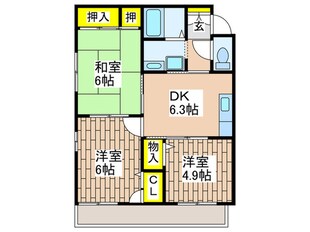 エ－リハイムの物件間取画像